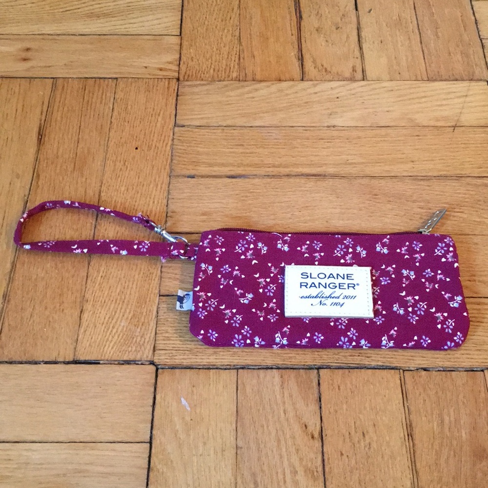 Zippered Pink with flowers wallet